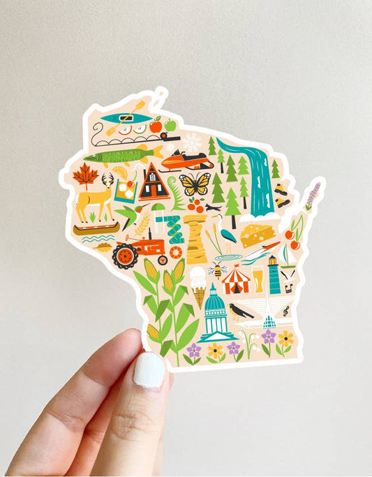 XI Wisconsin Icons Vinyl Sticker
