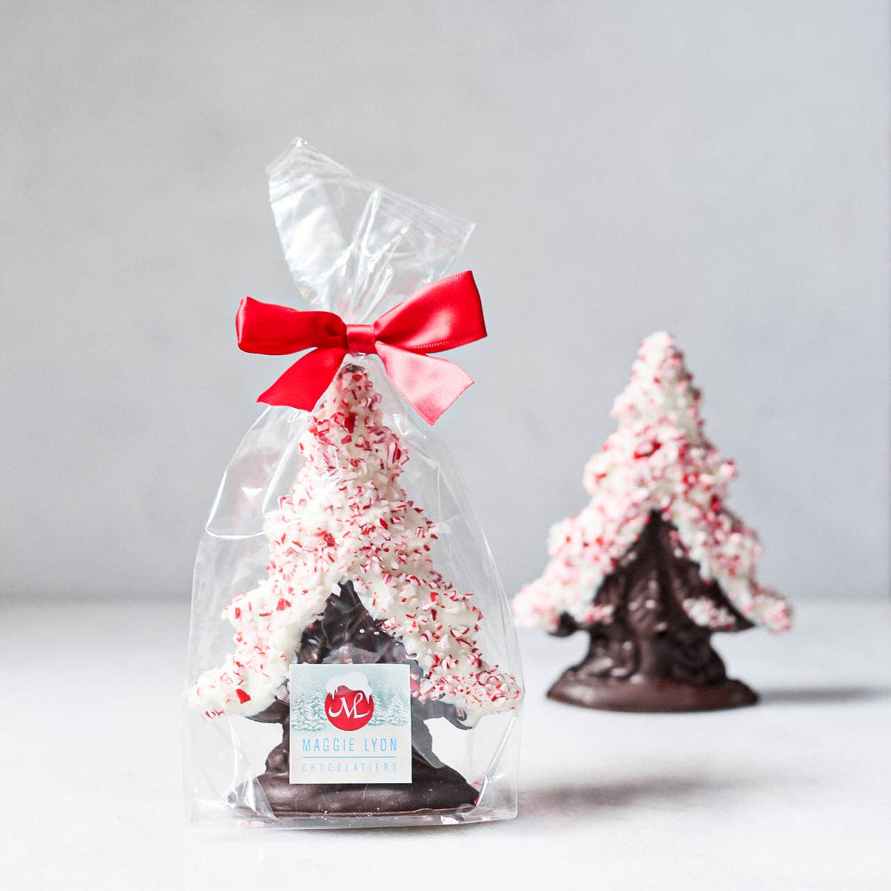 7oz Dark Chocolate Tree With Peppermint Snow