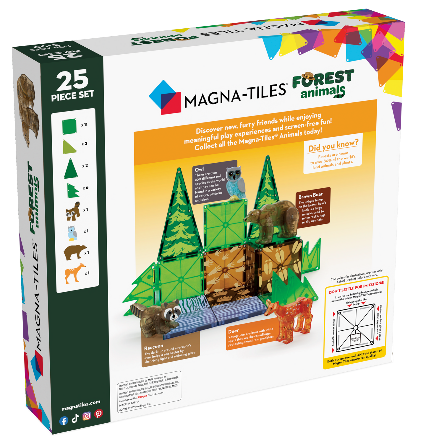 Magna-Tiles Forest Animals 25-Piece Set