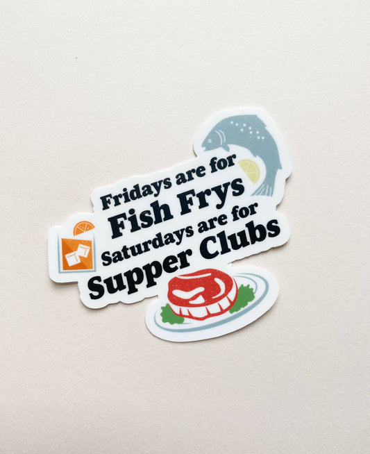 Fish Fry Supper Club Local Love Vinyl Stickers