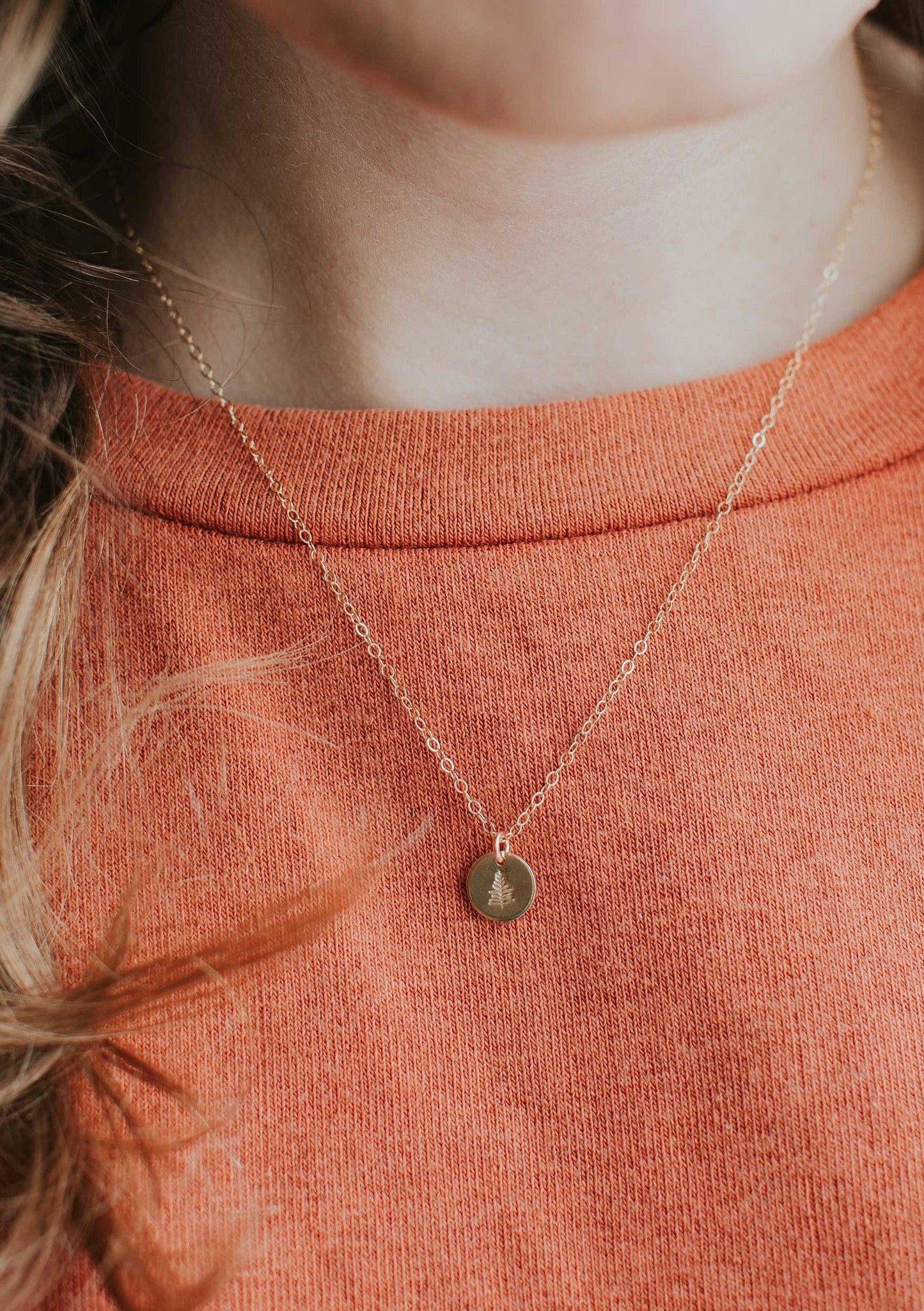 Tiny Vibes Necklace | 14kt Gold Fill 18" / Baby Foot
