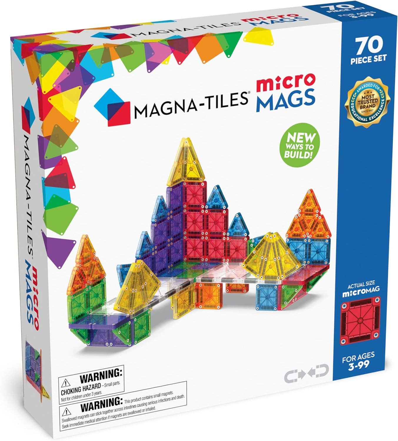 Magna-Tiles MicroMAGS 70-Piece Deluxe Set