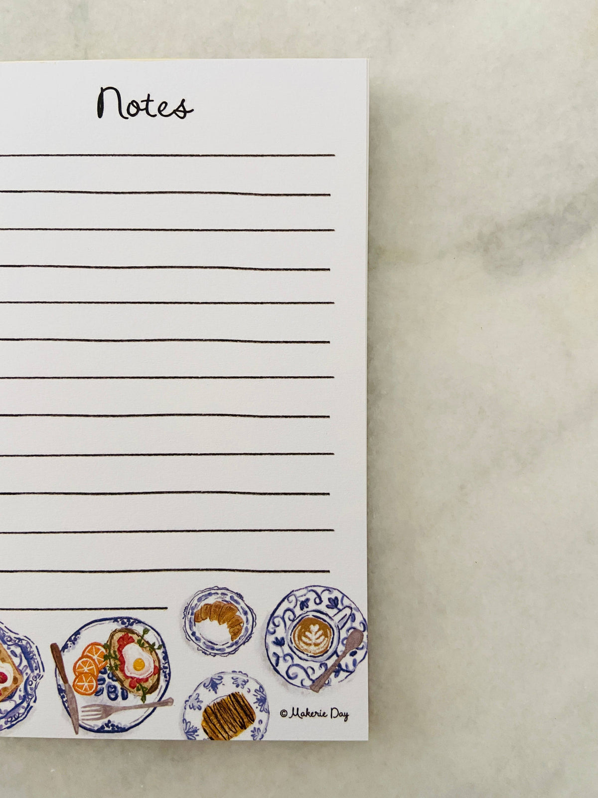 Brunch Memo Pad - Chinoiserie Design