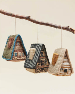 Felted A-Frame Ornaments