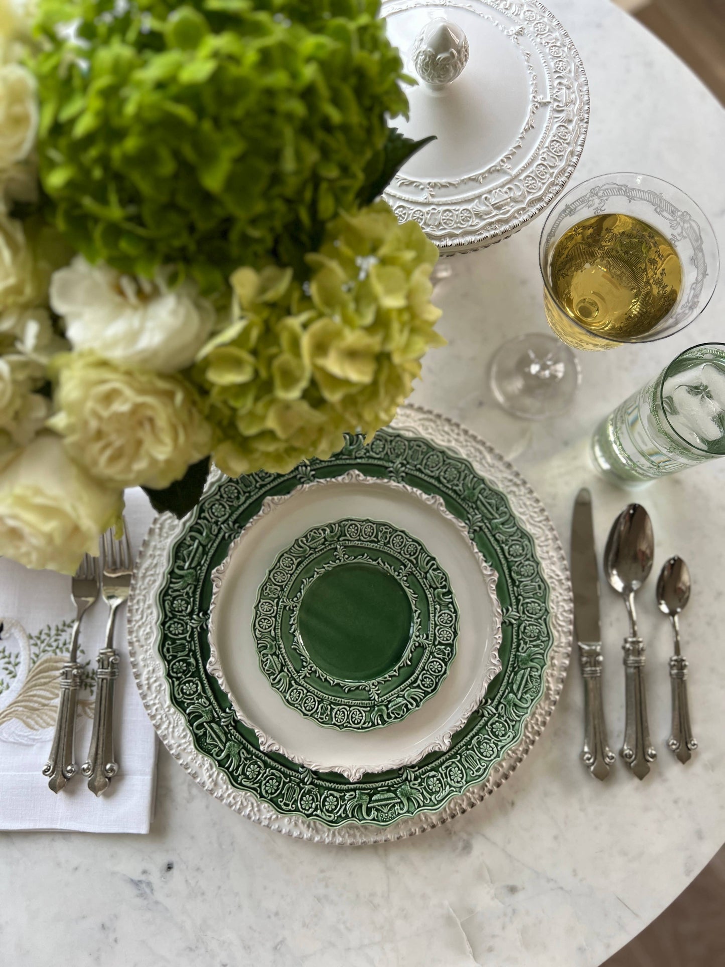 Renaissance Italian Green Bread / Canapé Plate