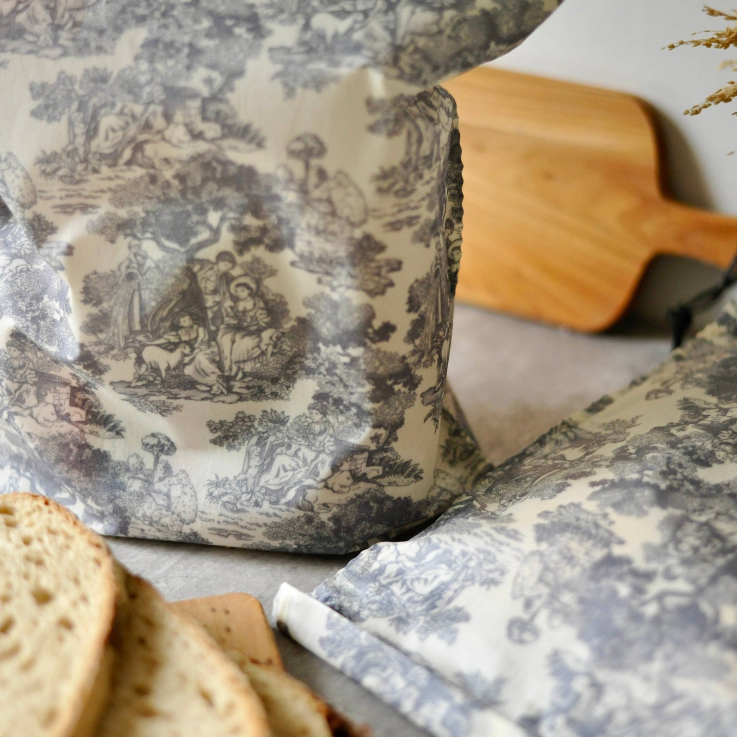 Vintage Pure cotton lightweight Beeswax Bread Bag : XL