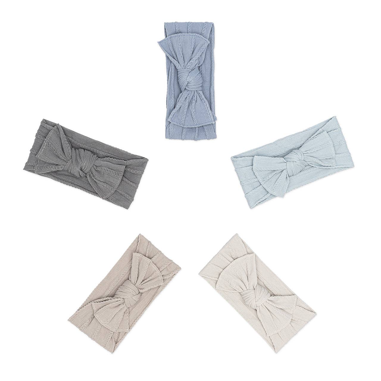 Stormy - Cable Knit Knotted Headbands