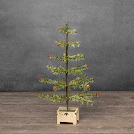 24" GREEN FEATHER TREE