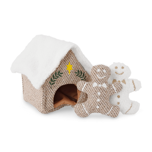 GINGERBREAD HOUSE//ENRICHMENT DOG TOY