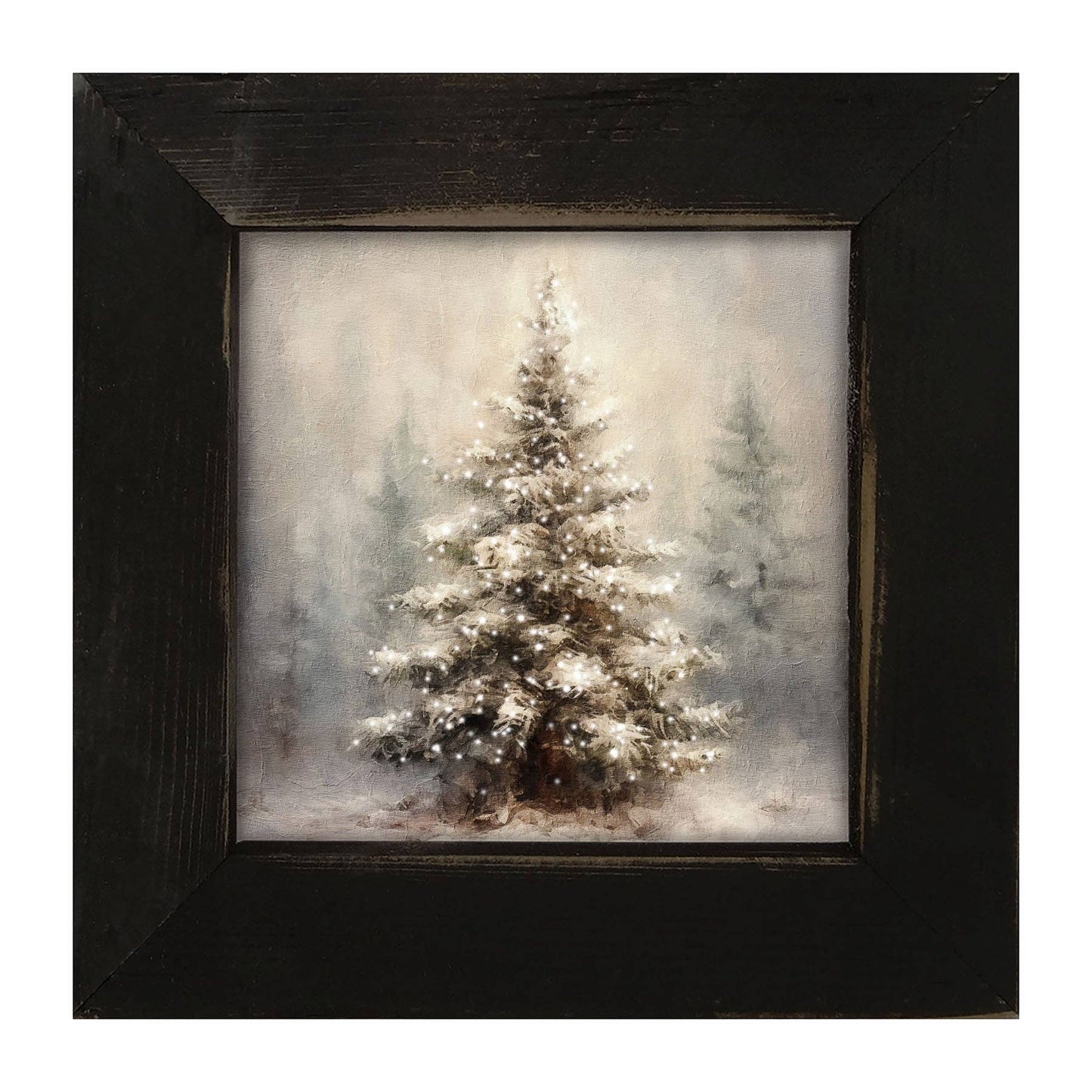 Lighted conifer: Black / Small