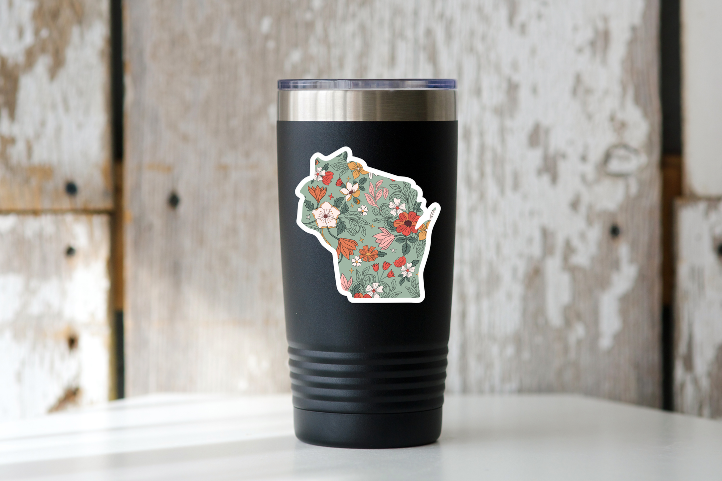 Wisconsin Flower Sticker
