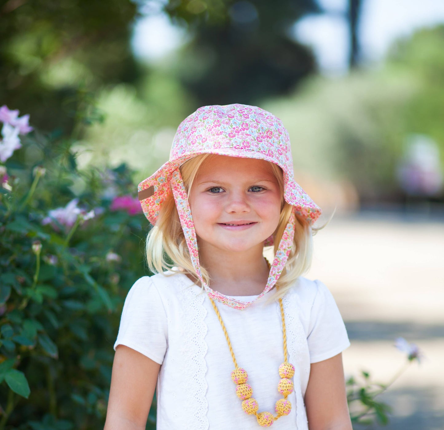 Blooming Meadow Bucket Sun Hat- Multi-pink: M ( 2-6Y)