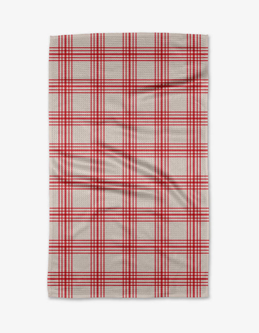 Cranberry Stripes Tea Towel