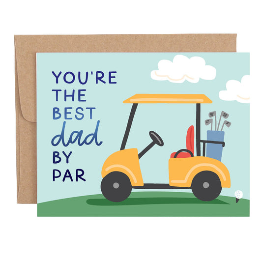 Best Dad By Par Greeting Card