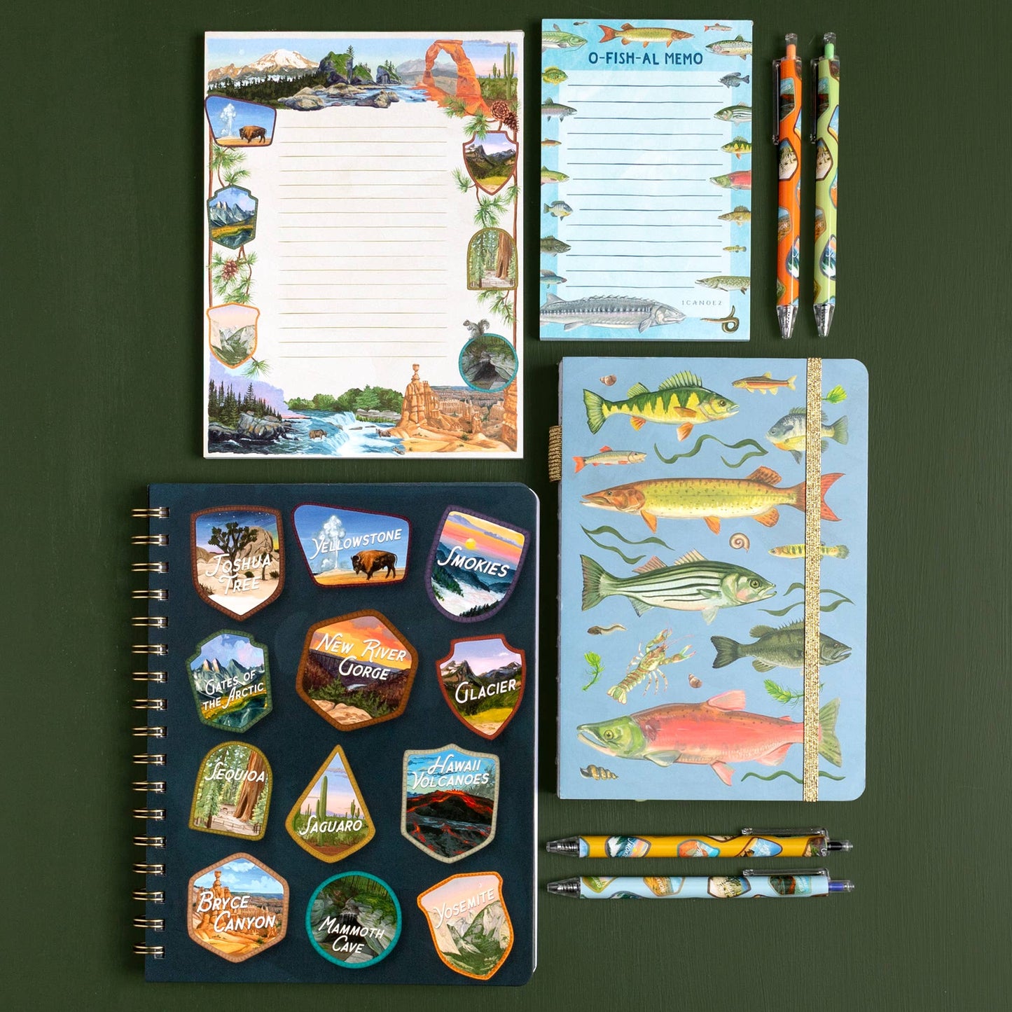 National Parks Scenic Landmarks 6x8 Lined Notepad