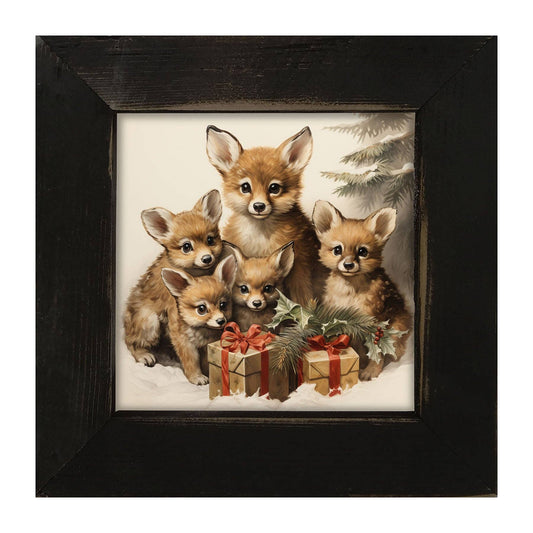 Christmas Foxes: Black / Small