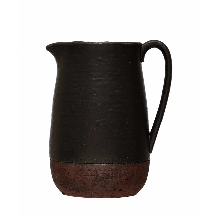 Black Stoneware Pitcher