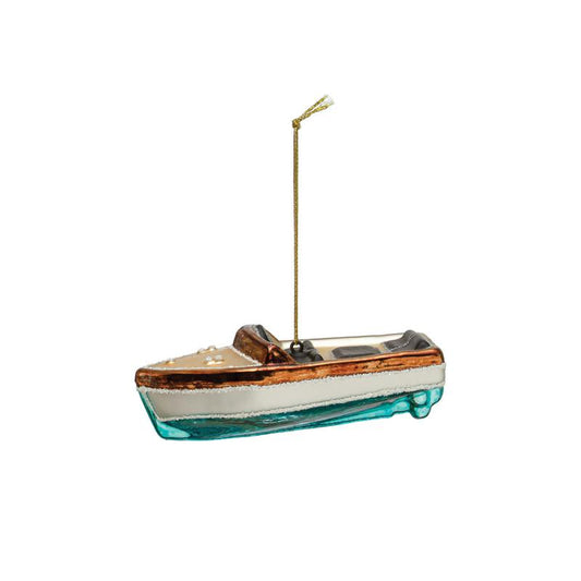 Boat Ornament with Glitter