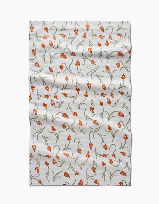 Crayon Floral Tea Towel