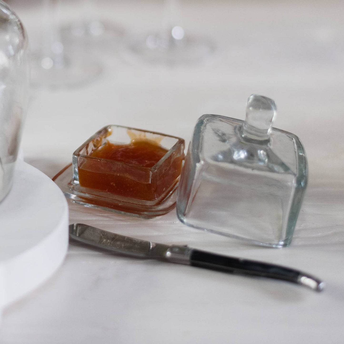 The Original French Laguiole Cheese Spreader, Marbled Grey