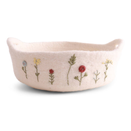 Tray w/Handle & Embroidery - Large