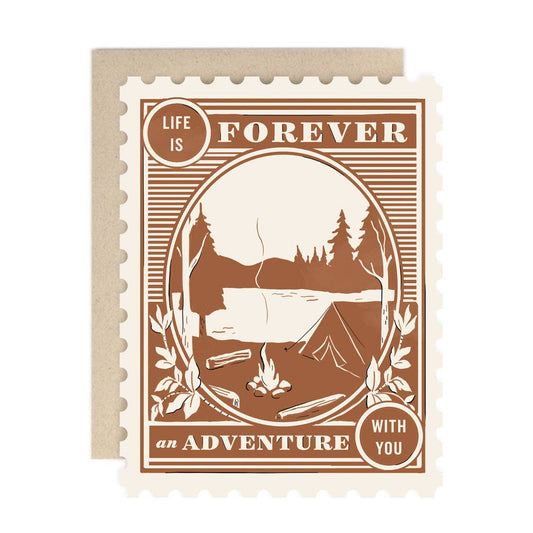 Forever an Adventure Stamp Greeting Card: Default