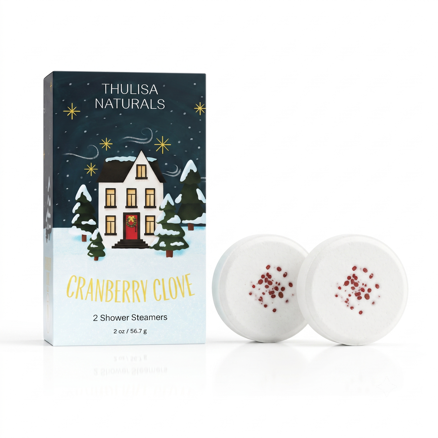 Cranberry Clove Shower Steamers — Holiday Spice Gift Set