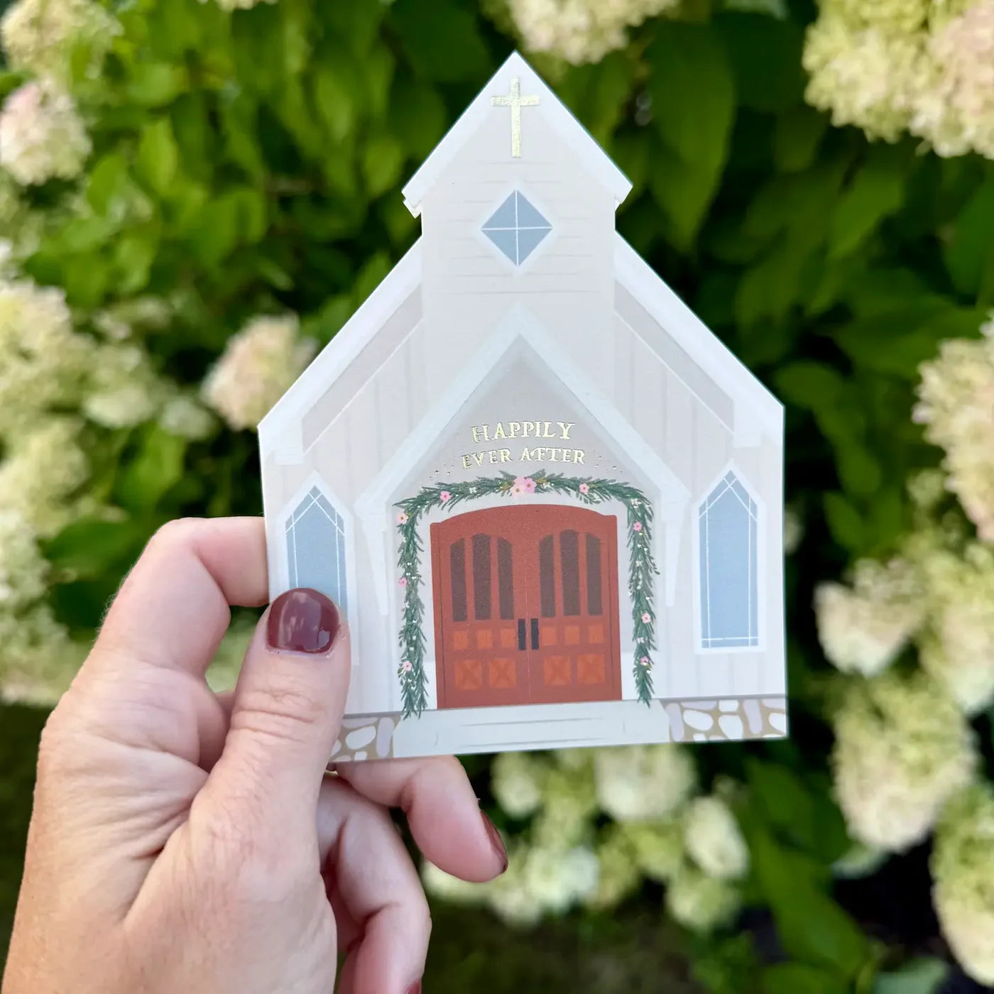 Wedding Chapel Die-Cut Greeting Card