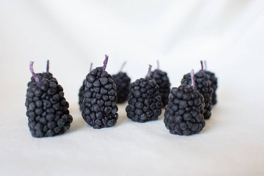 Beeswax Blackberry Birthday Candles: 5