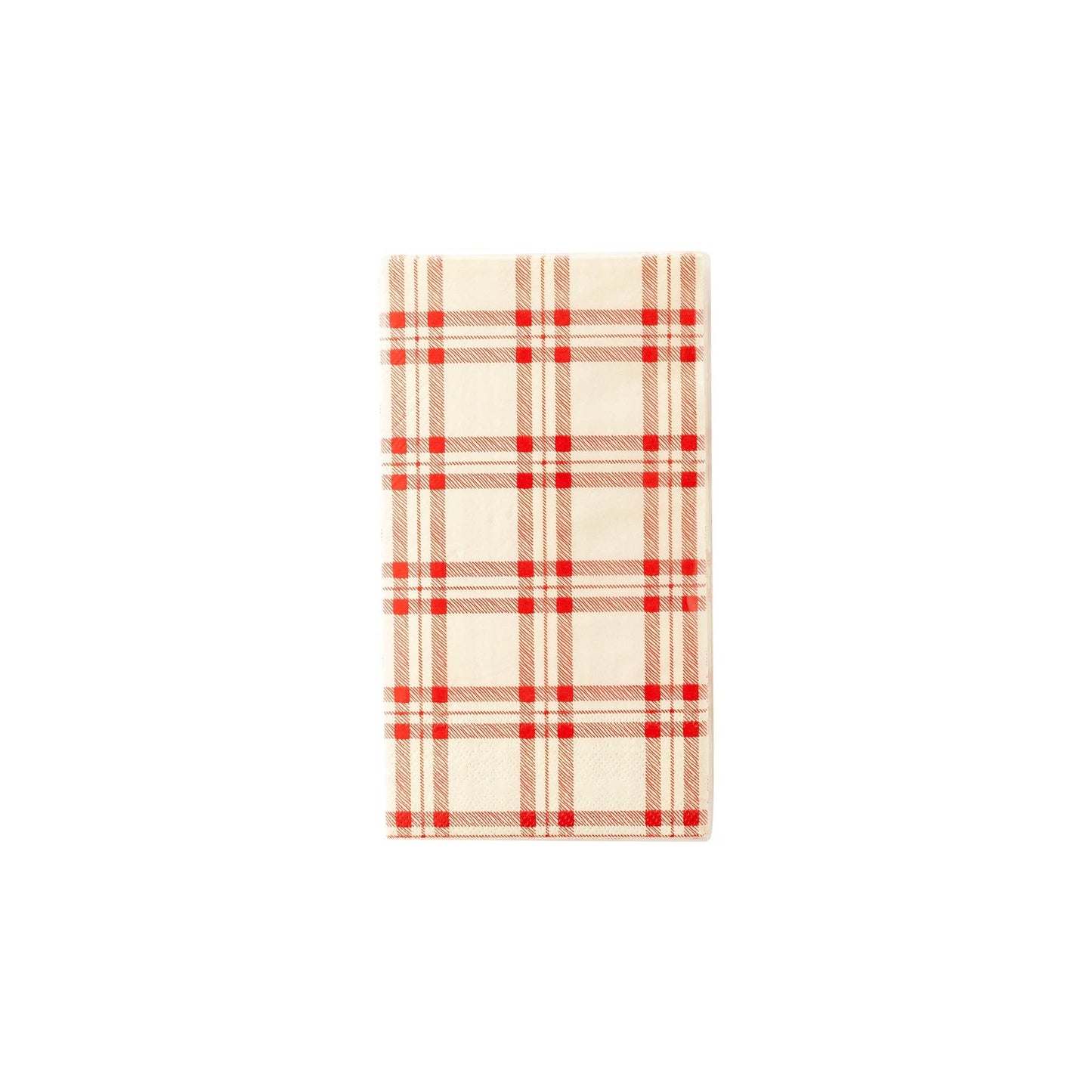 Red Plaid Paper Dinner Napkin