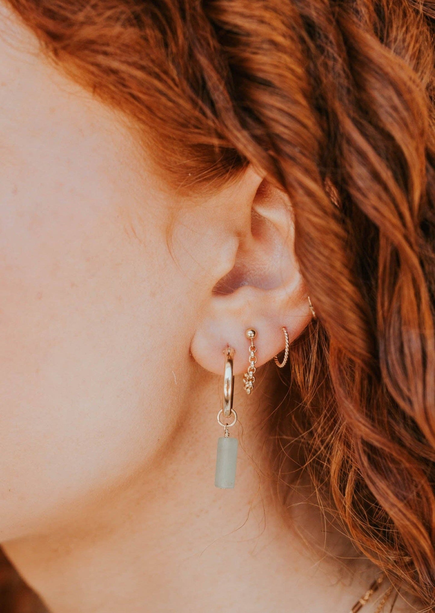 Seafoam Gemma Charms | 14kt Gold Fill