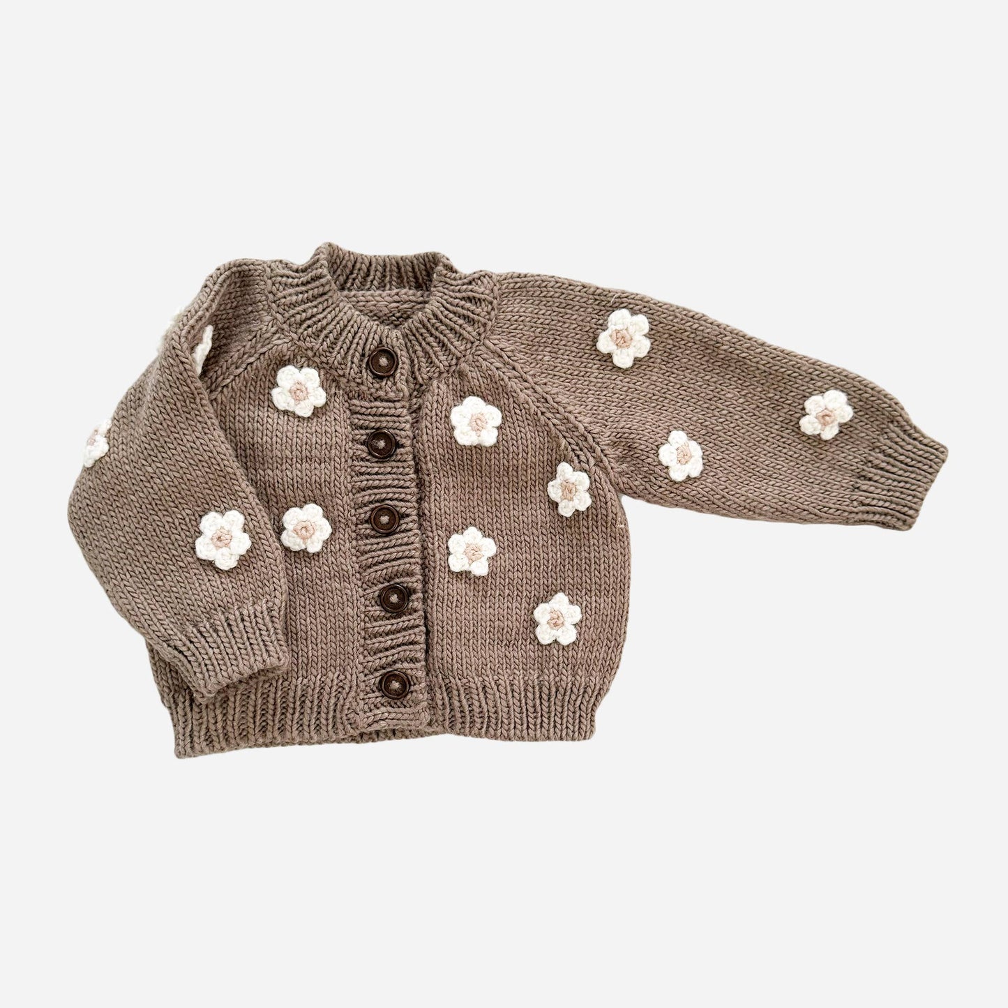 Flower Cardigan Tan Kids and Baby Apparel Sweater Easter: XS; 6-12M