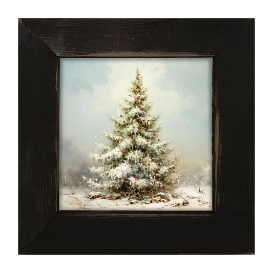 Snowy Christmas tree: Black / Small