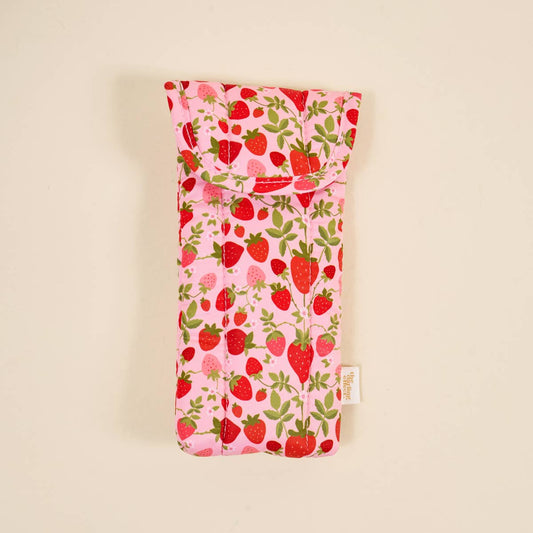 Puffy Sunglasses Case-Strawberry Fields