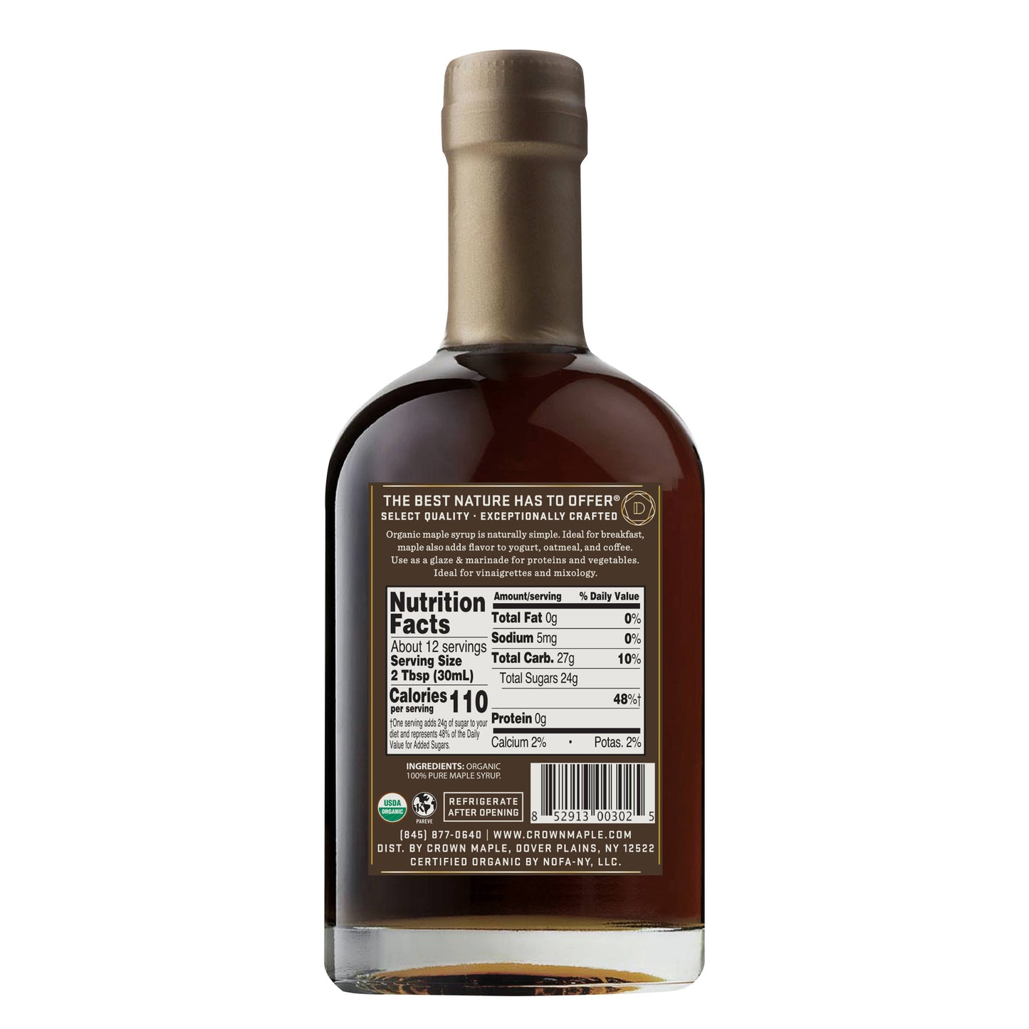 Dark Color and Robust Taste Organic Maple Syrup