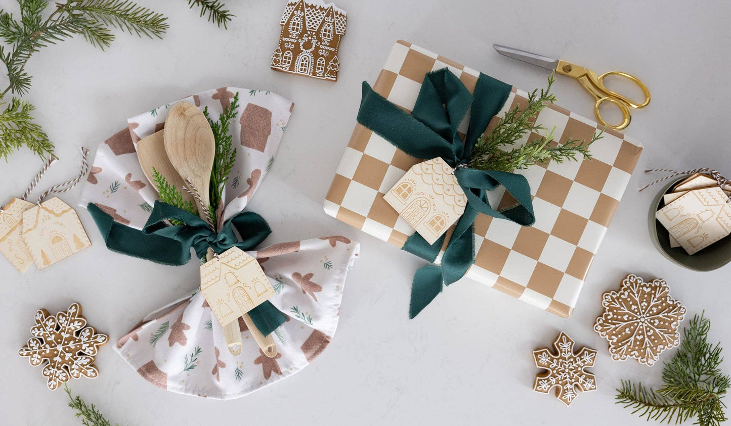 Gingerbread House Wood Tags