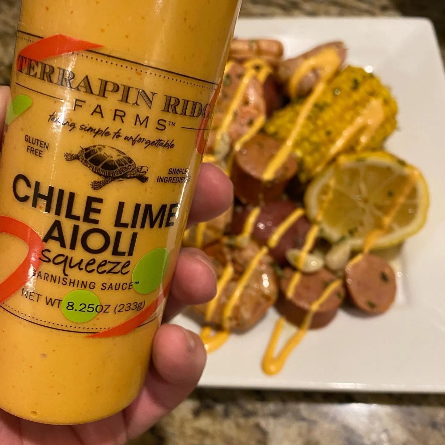 Chile Lime Aioli Squeeze Garnishing Sauce