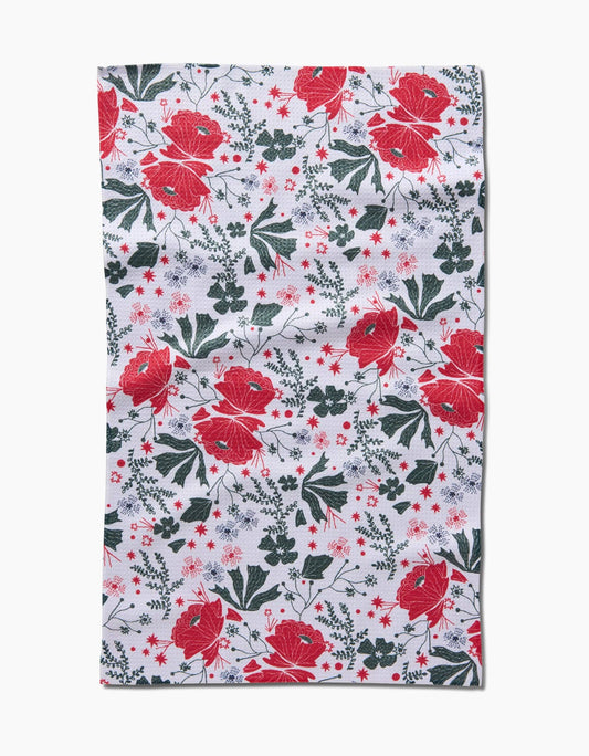 Poinsettia Bramble Tea Towel