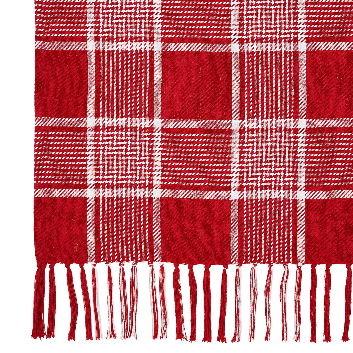 Red White Plaid Woven Throw Blanket 50x60 – Eston