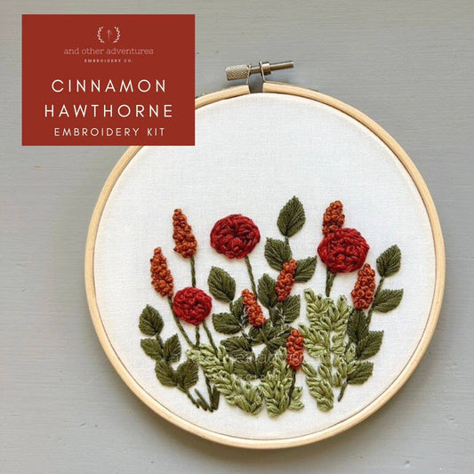 Hand Embroidery KIT - Hawthorne in Cinnamon