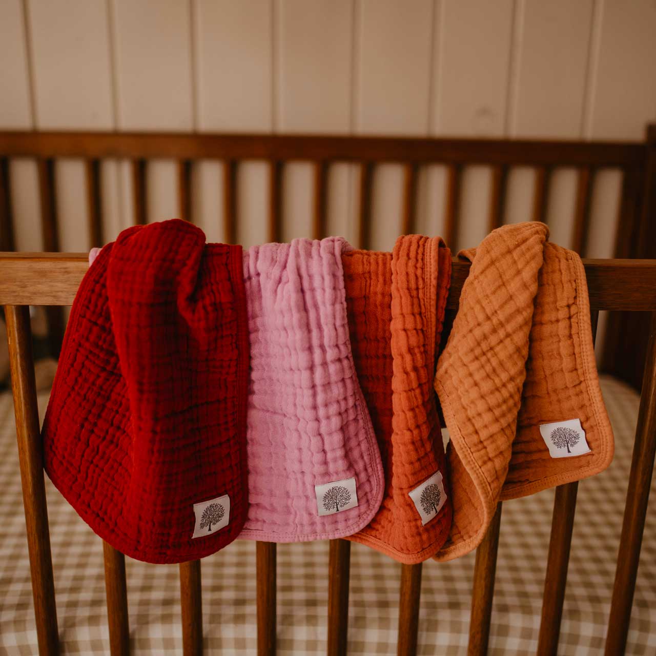 Rose - Muslin Burp Cloths