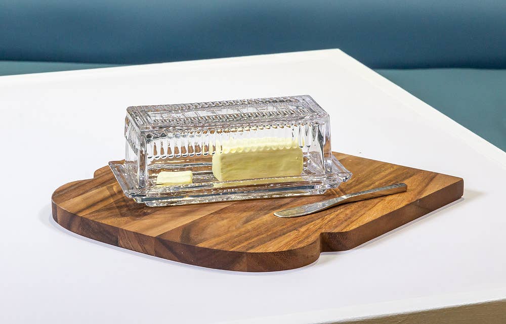 Quarter Lb Butter Dish w/Cover-7"L
