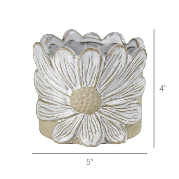 Daisy Cachepot Ceramic