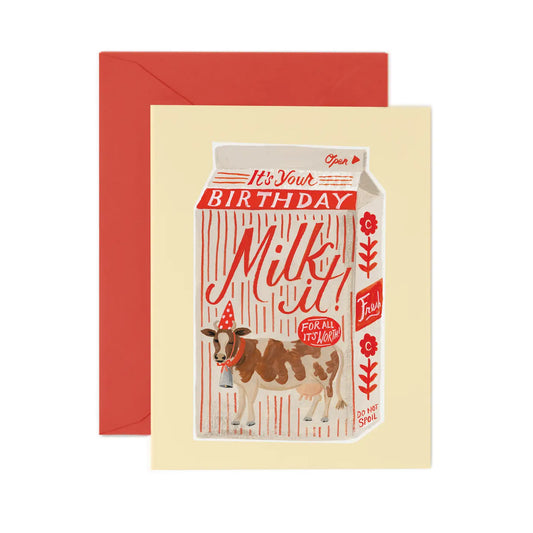 Milk It Birthday Card