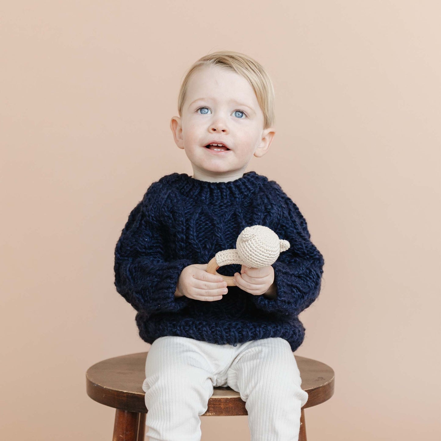 Fisherman Sweater, Navy | Baby & Kids Clothing: M; 2-4y