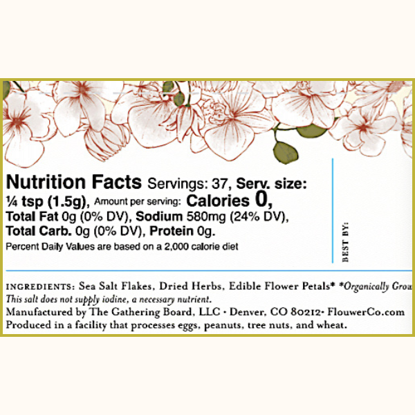 Classic Floral Garnishing Salt