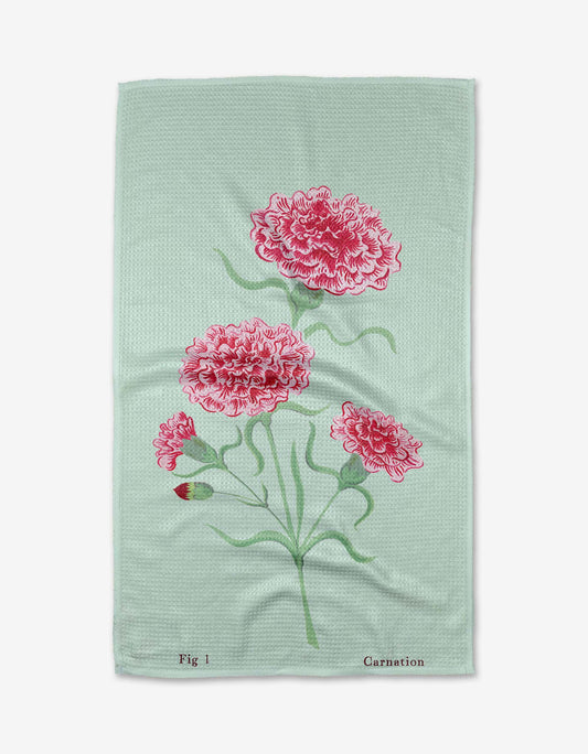 January Carnation Tea Towel