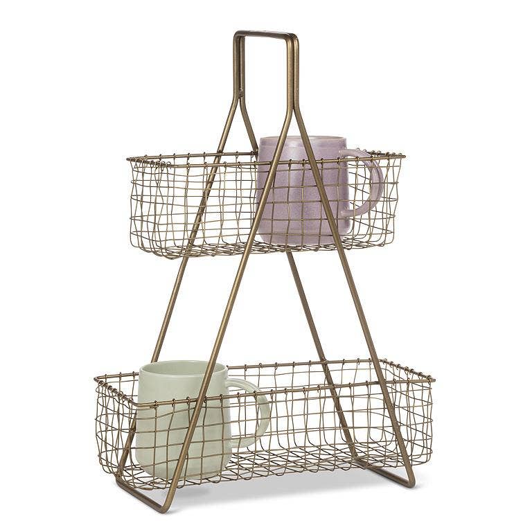 Standing Frame with 2 Baskets-16.5"H
