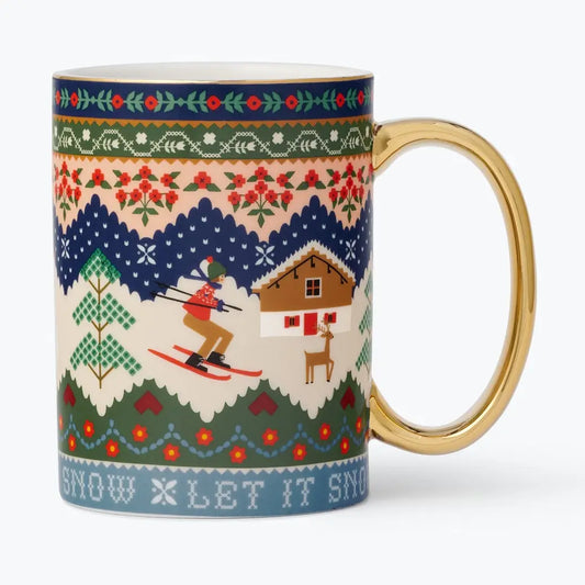 Ski Chalet Porcelain Mug