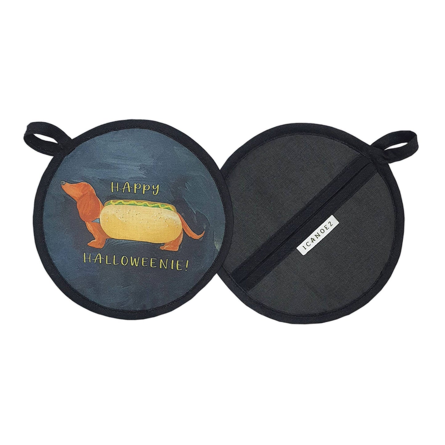 Happy Halloweenie Dog Pot Holder Set